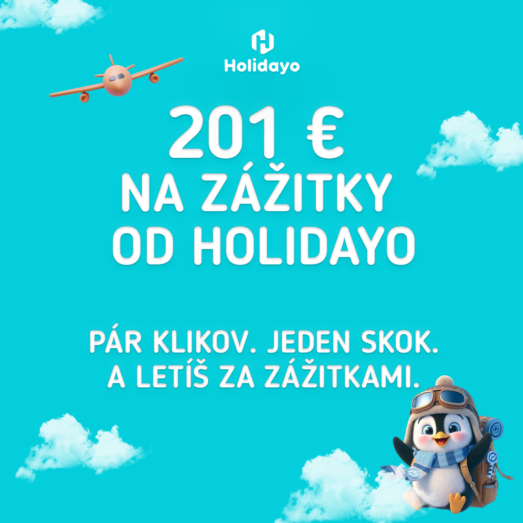 Holidayo výhra v hodnote 201 eur
